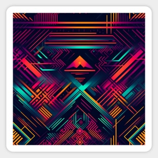 Neon Geometric Pattern Sticker